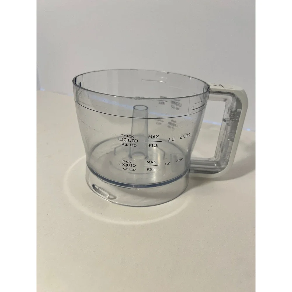 Wolfgang Puck Bistro Food Processor Replacement Work Bowl 2.5 Cup Clear White